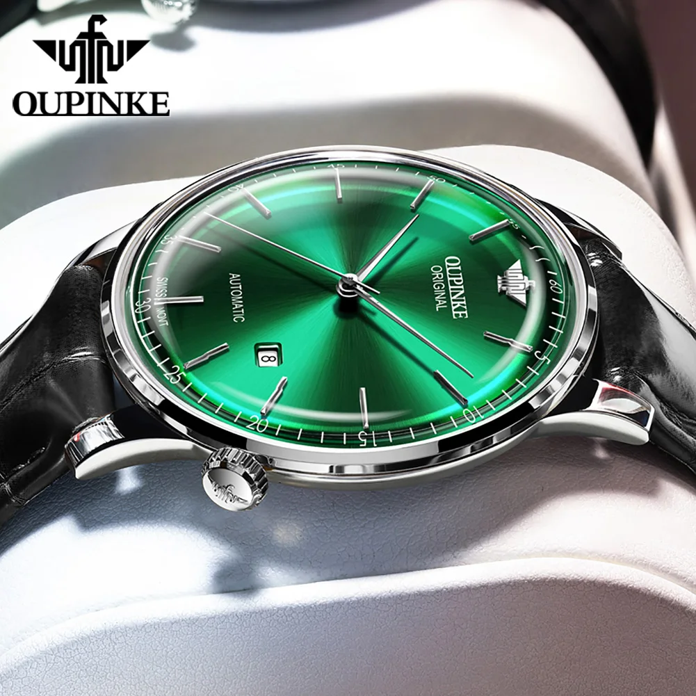 Oupinke 3269 Fashion Sports Genuine Leather Waterproof Watch