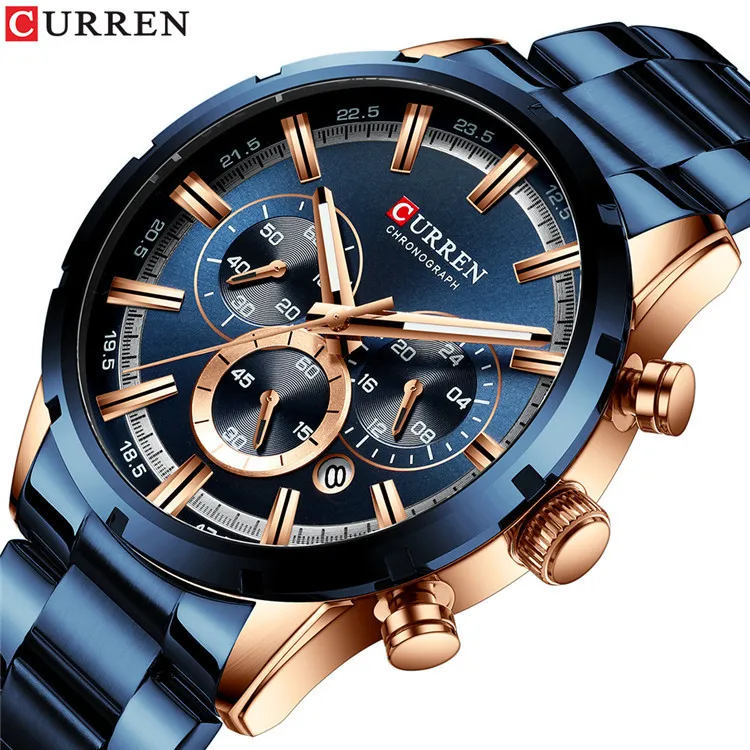 CURREN 8355 Factory Direct New Fashion Watches With Stainless Steel Water Resistant