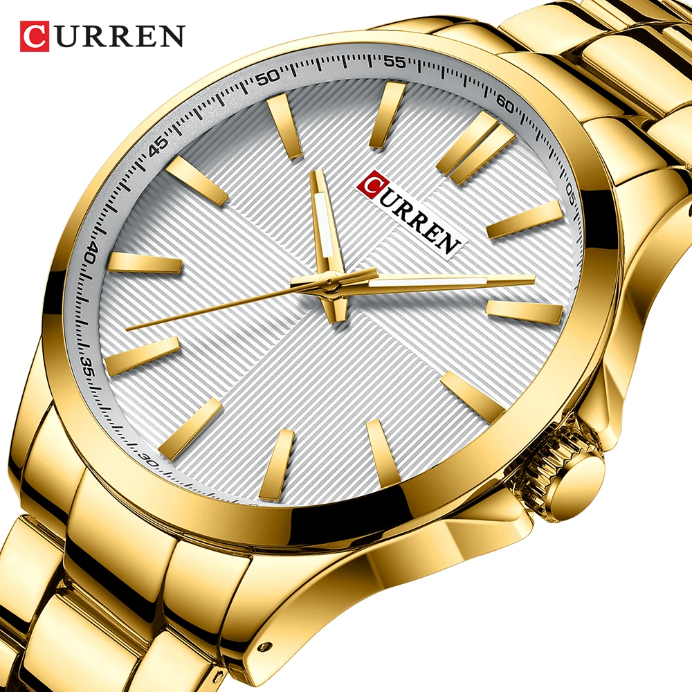 CURREN 8322 elegance Chinese gents quartz watch genius Stainless steel band waterproofing all type giant Concise hand watch