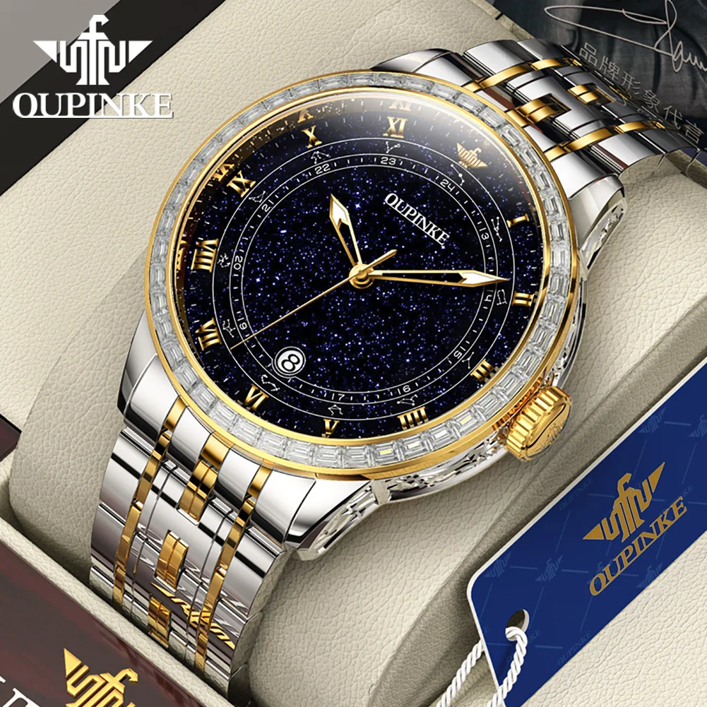 OUPINKE 3203 OEM Men watches Luminous luxury waterproof custom watch Tourbillon automatic Mechanical watch