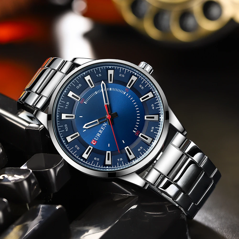 CURREN 8406 Quartz Watches For Men Fashion Simple Luxury Brand Watches Stainless Steel Waterproof Wristwatch