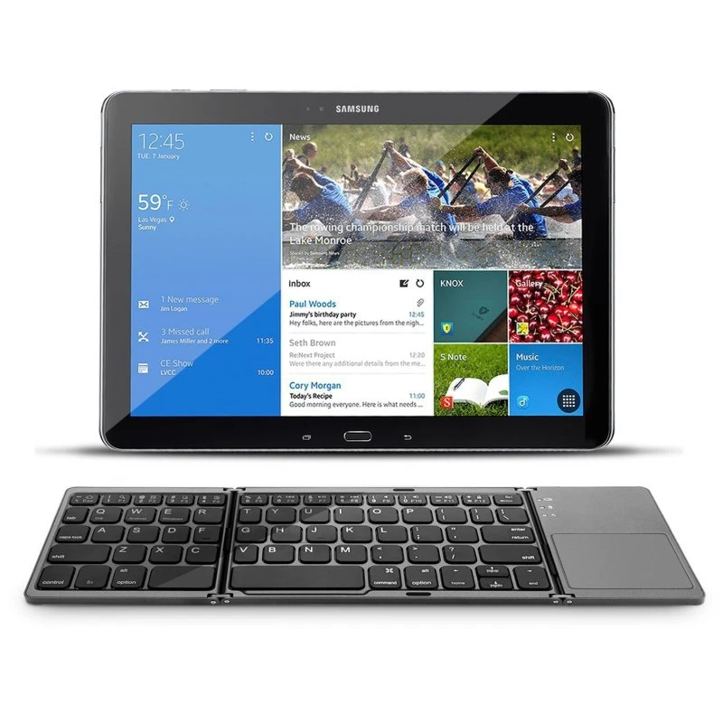 Foldable keyboard folding wireless keyboard for ipad iOs Tablet Pc Mobile Phone Portable Blue Tooth with Touch Pad