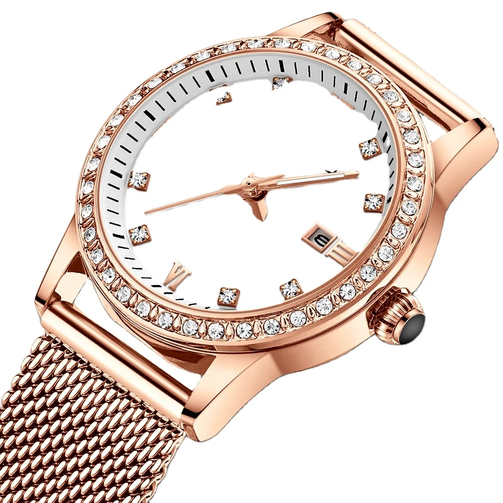 Fashion Watch Star Digital Luminous Quartz Watches For Women Alloy Student Lady Watches CRRJU 2186