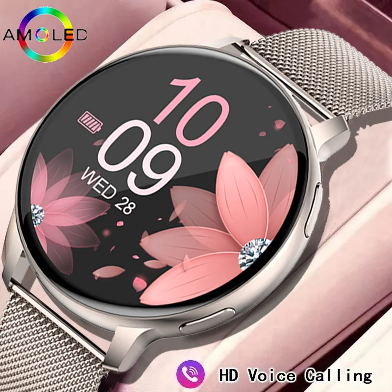 New women’s smart watch Bluetooth call blood pressure blood oxygen heart rate monitor menstrual cycle waterproof smart watch