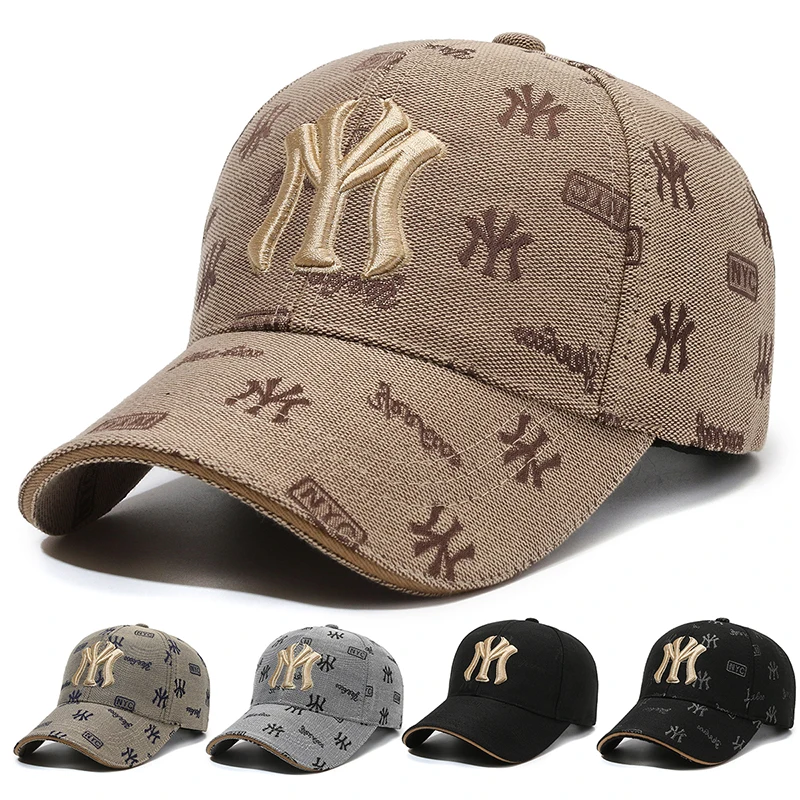 Men Summer Fashion Embroidery Letter Baseball Cap Hip Hop Snapback Hat Outdoor Fishing Sports Sun Protection Sun Shade Hat